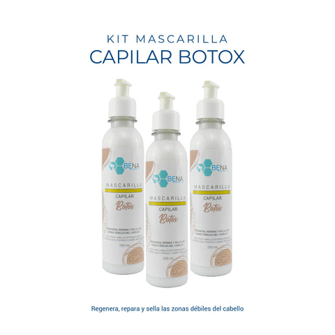 Kit Mascarilla Capilar Botox (3 piezas, 250 ml c/u)