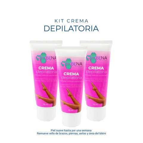 Kit Crema Depiladora (3 piezas, 75 ml c/u)