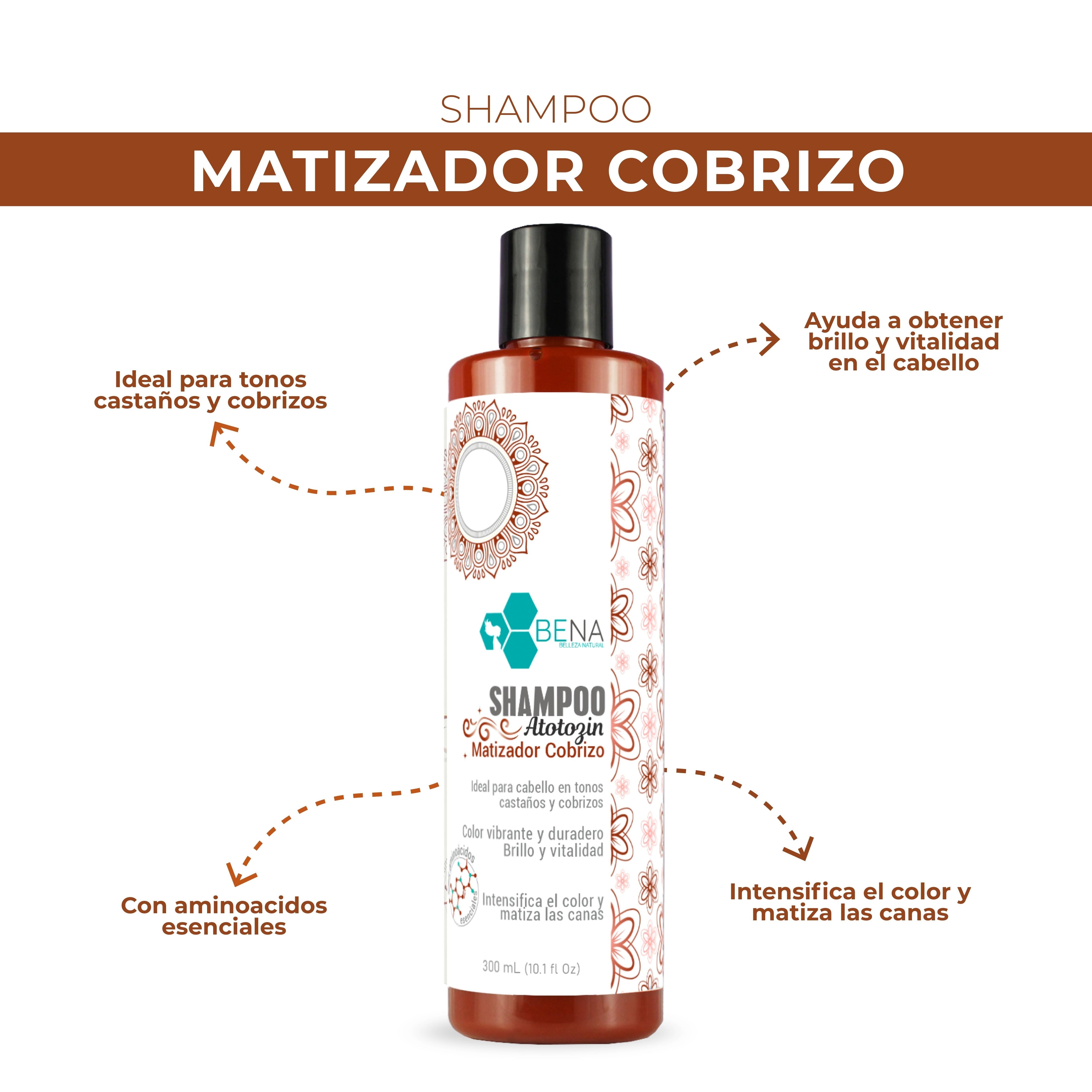 Shampoo Atotozin Matizador Cobrizo (300 ml)