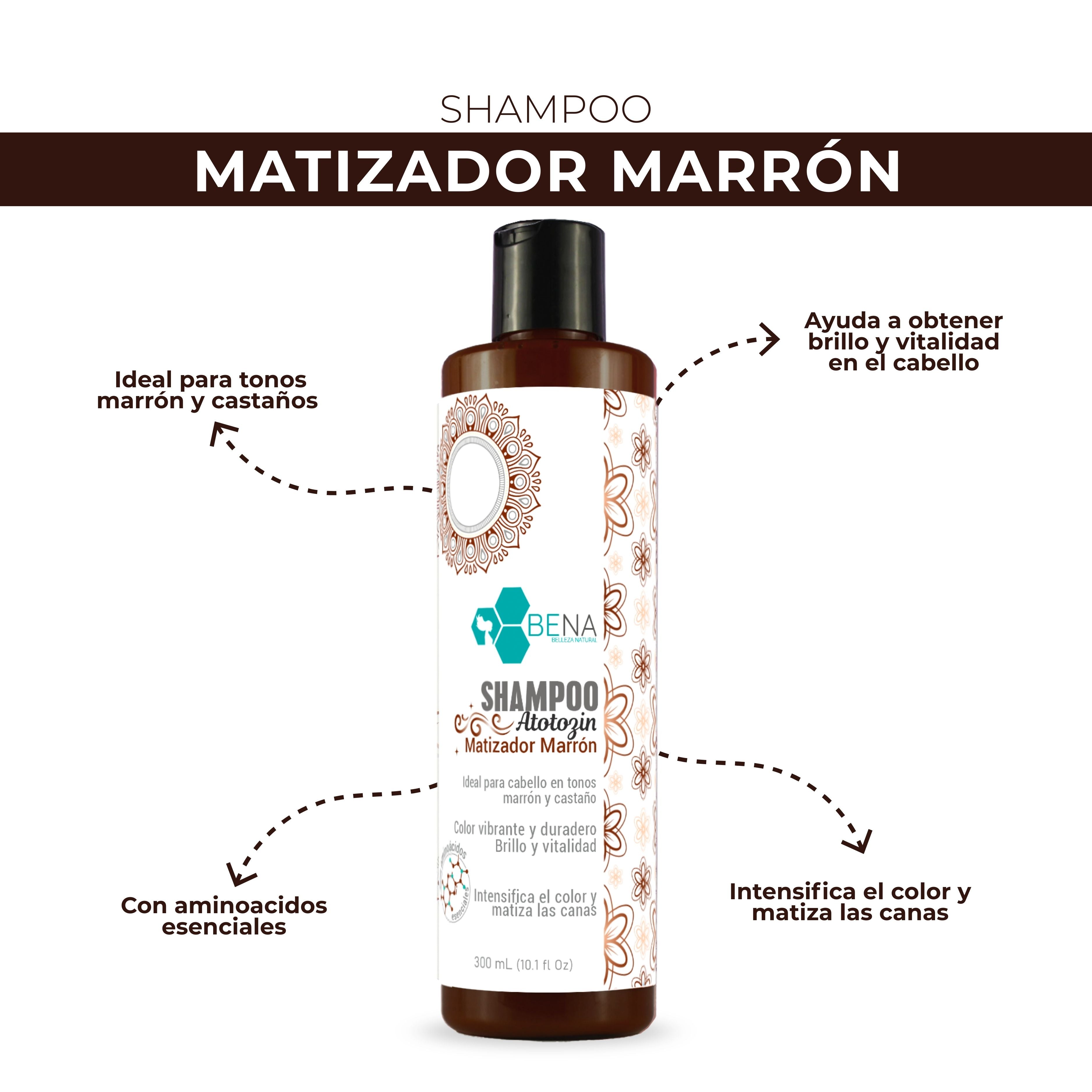 Shampoo Atotozin Matizador Marrón (300 ml)