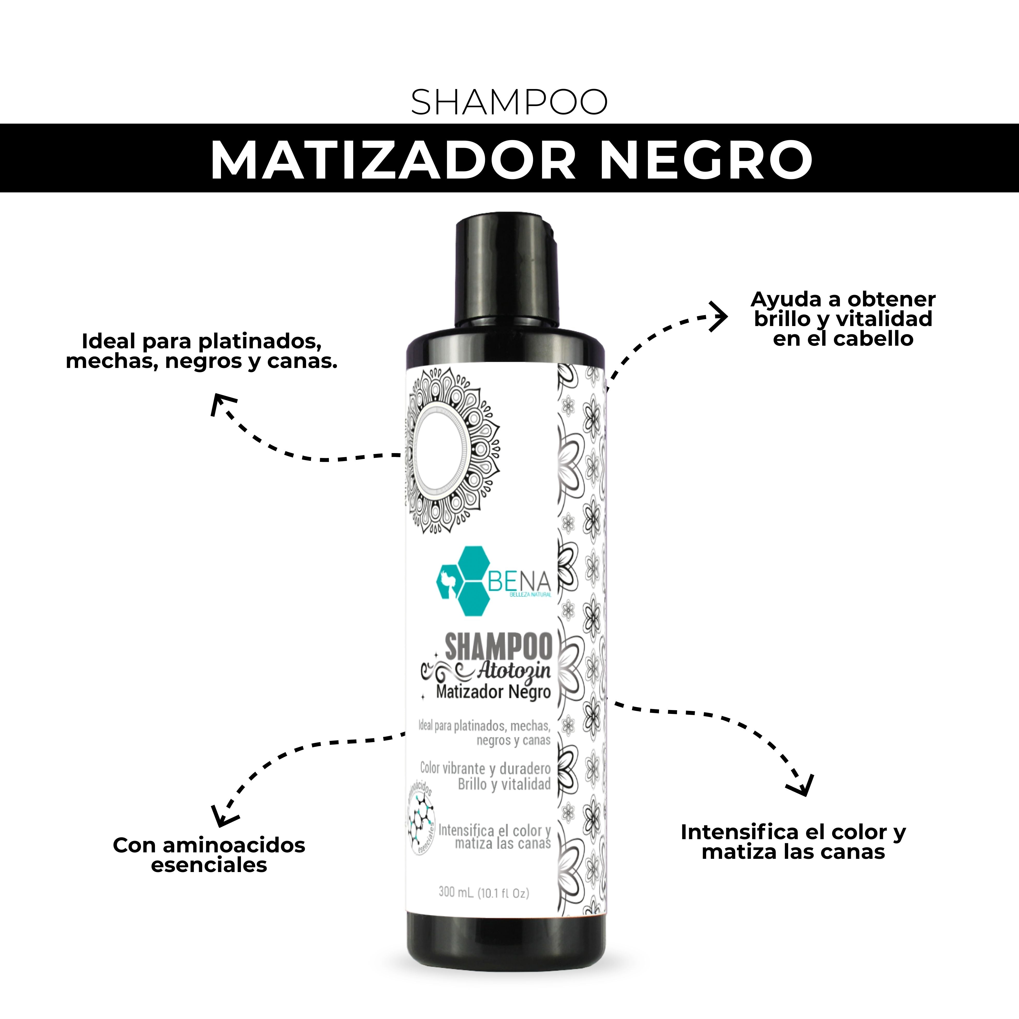 Shampoo Atotozin Matizador Negro (300 ml)