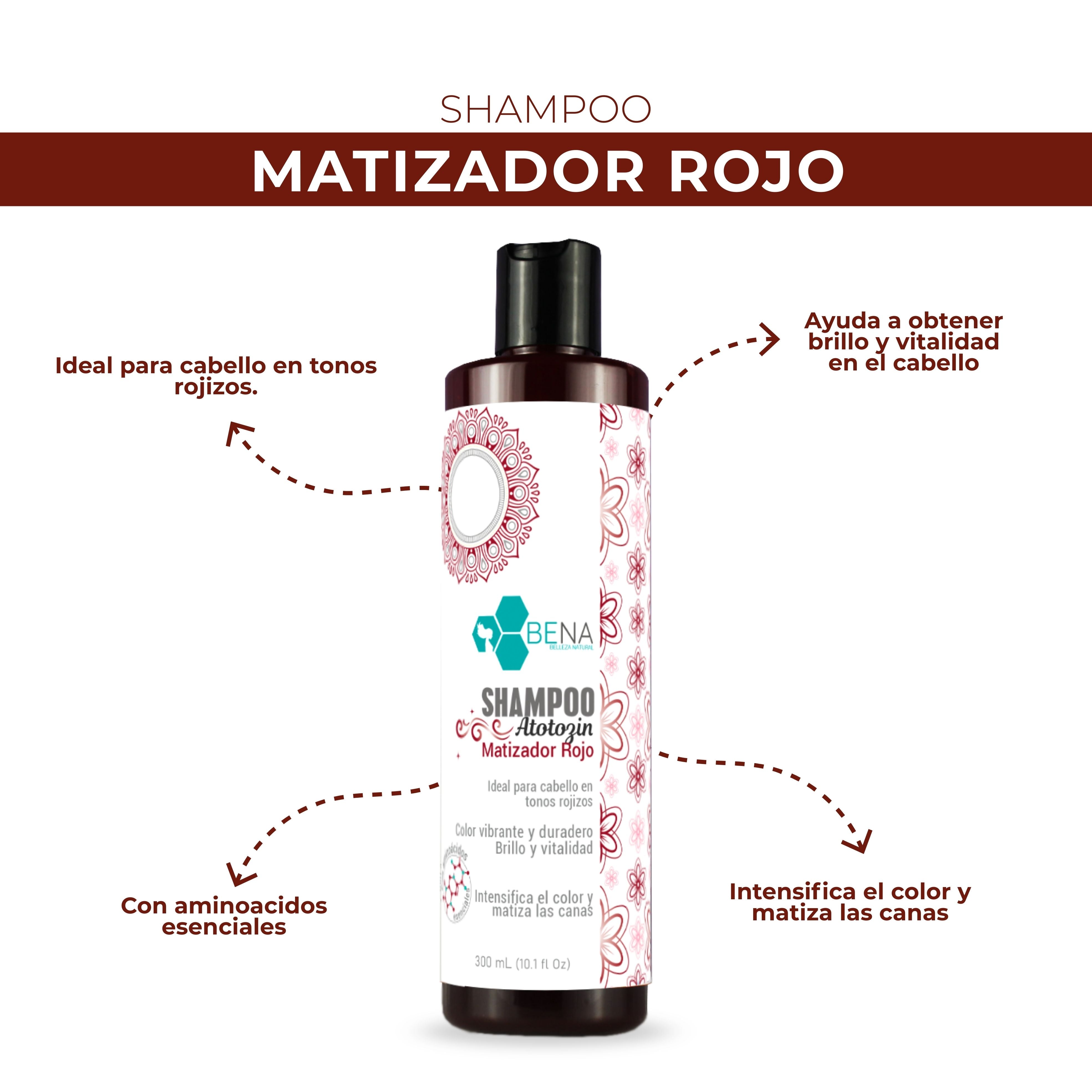 Shampoo Atotozin Matizador Rojo (300 ml)