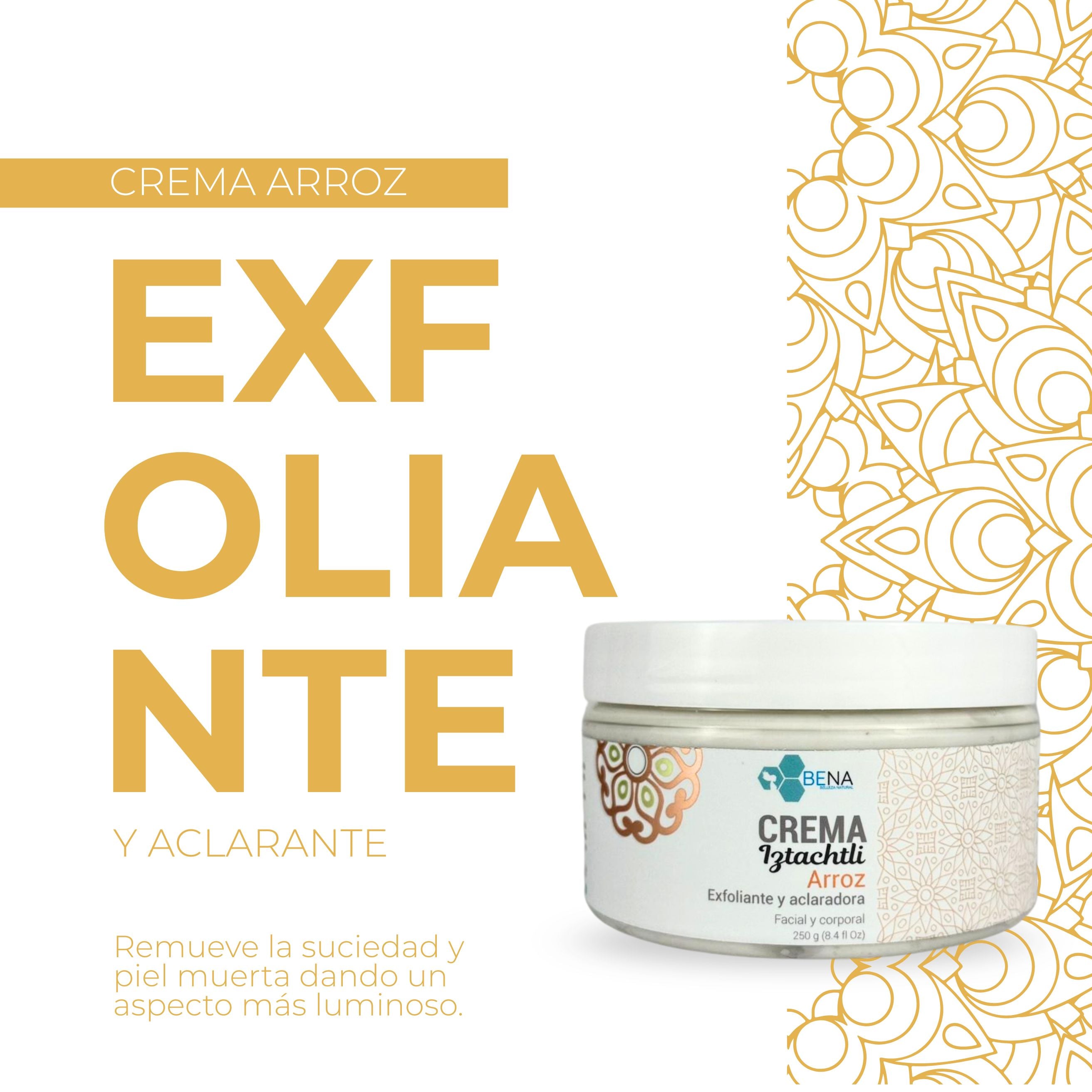 Kit Crema Exfoliadora Aclarante Arroz (3 piezas, 250 gr c/u)