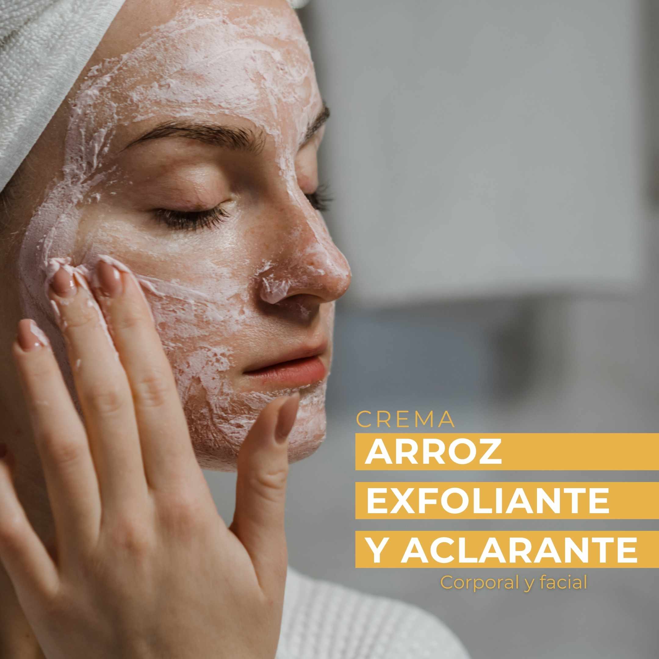 Kit Crema Exfoliadora Aclarante Arroz (3 piezas, 250 gr c/u)