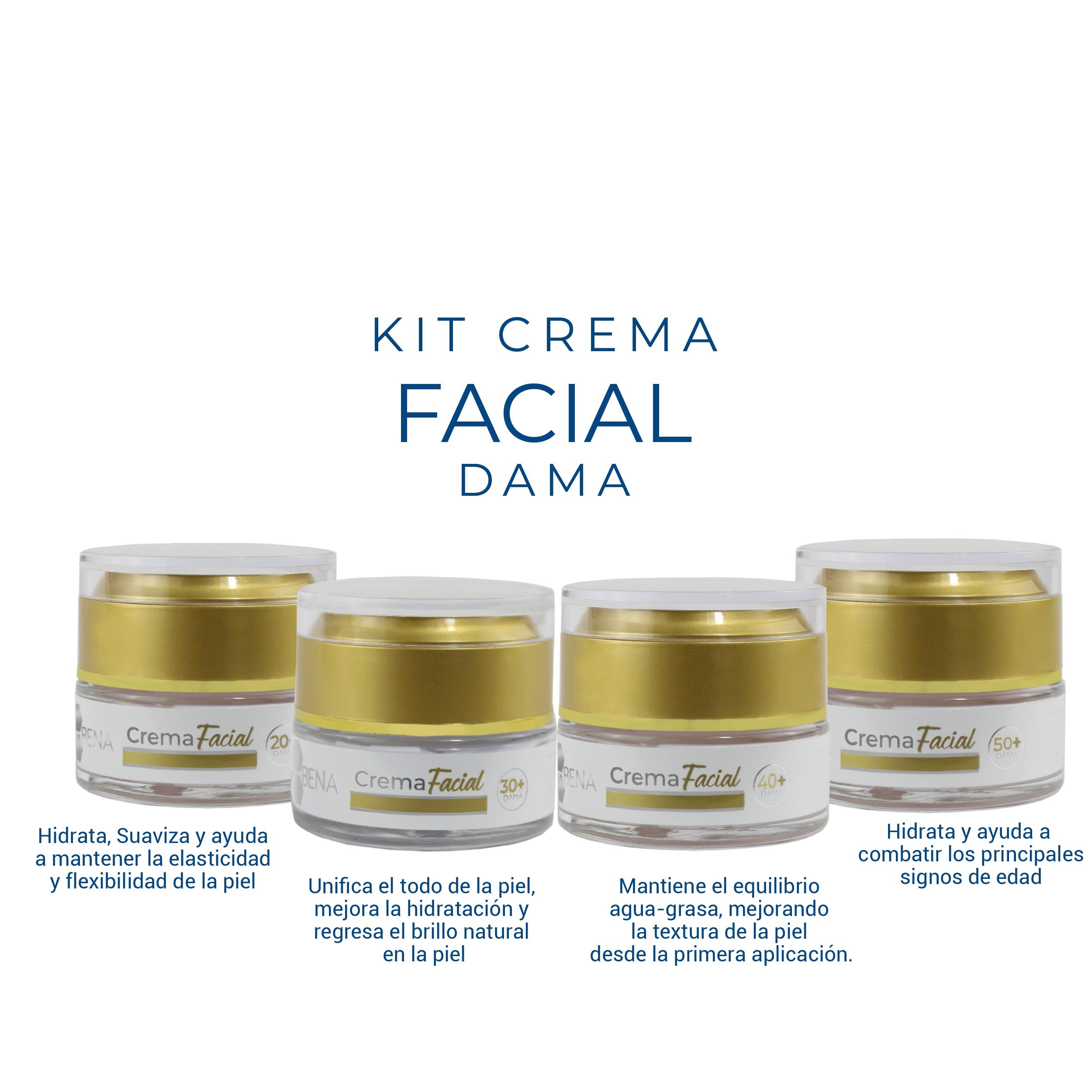 Kit Crema Dama 20+, 30+, 40+ 50+