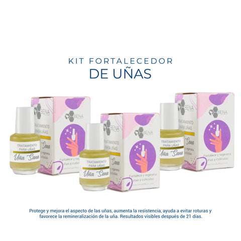 Kit Fortalecedor de Uñas (3 piezas, 10 ml c/u)