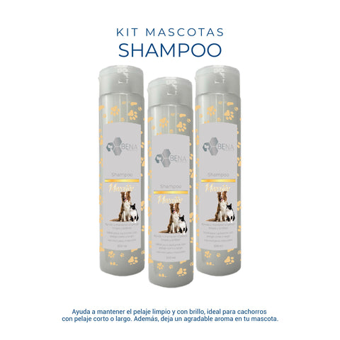 Kit Shampoo Mascotas (3 piezas, 500 ml c/u)