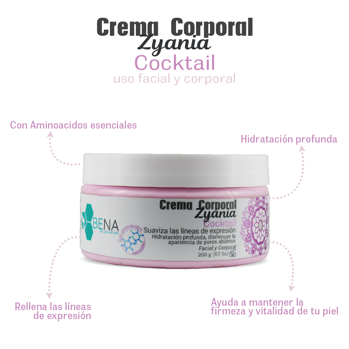 Crema Corporal Zyania Cocktail (200 g)