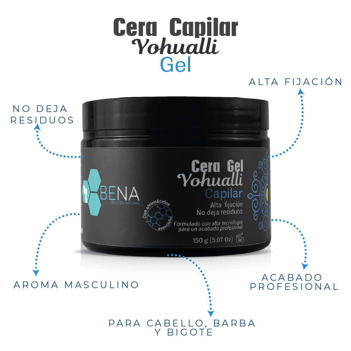 Cera Gel Yohualli Capilar (150 g)